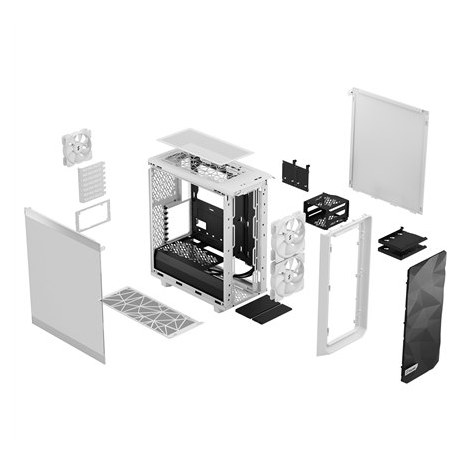 Fractal Design | Meshify 2 Compact Lite | Side window | White TG Clear | Mid-Tower | Power supply included No | ATX - 4